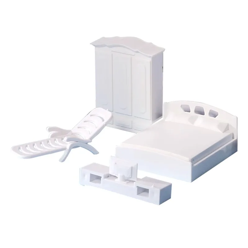 1:50 Scale Miniature Furniture Model Set - Realistic Dollhouse Kit with Table, Chair, Sofa, Bed, Cabinet & Mini Appliances