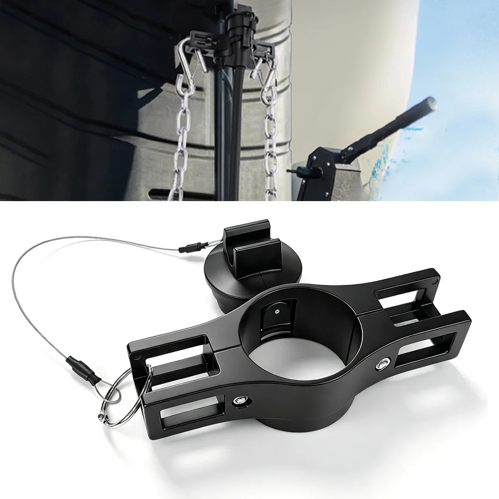 Trailer Chain and 7-Way Plug Holder Aluminum Alloy Towing Cable Organizer Mounting Hardware for Trucks Trailers RV Tongue Jacks