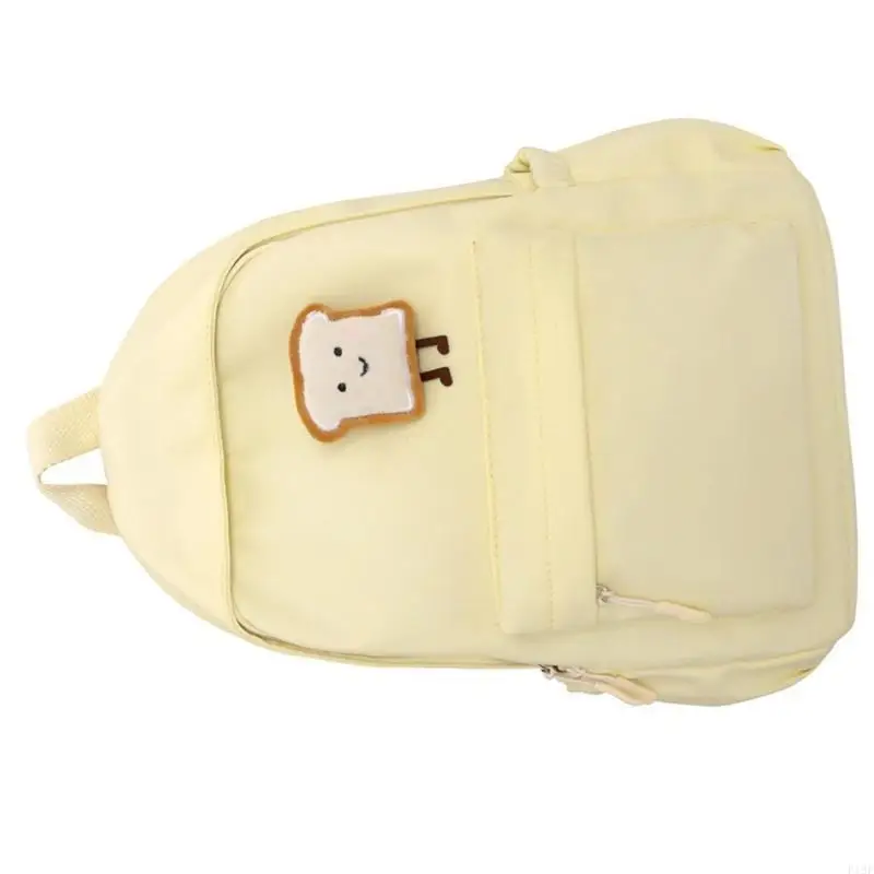 

F19F Double Strap Shoulder Bag Versatile Travel Rucksack for Girl Student Back to School Backpack Large Capacity Book Bag