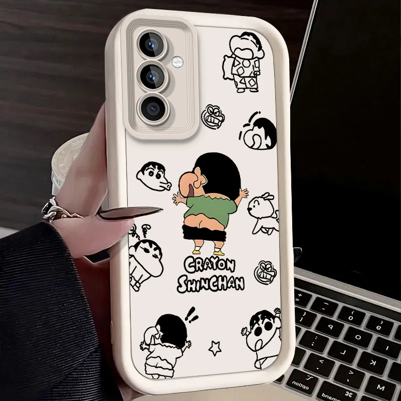 C-Crayon S-ShinChanสําหรับSamsung Galaxy S25 Ultra Plus S24 S23 S22 S21 S20 FE A73 A72 A71 A56 A55 A54 5G A52 A52S 4Gฝาครอบ