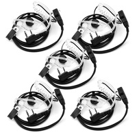 5Pcs Air Acoustic Tube Headset for Walkie Talkie Baofeng Radio K Port Earphone PTT with Microphone for UV-5R 888s Guard Earbuds