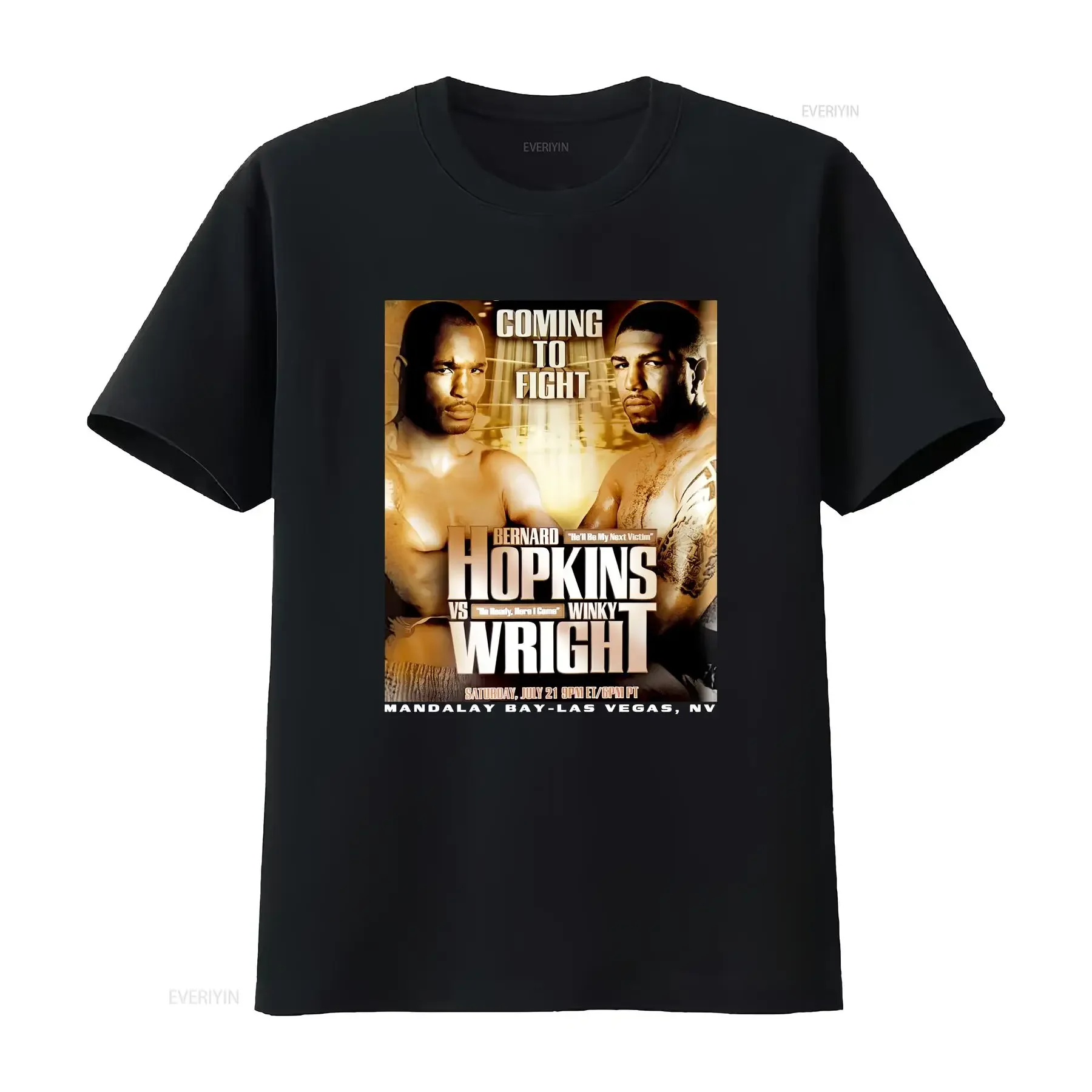 Bernard Hopkins Winky Wright T Shirt Cotton 8D816 vintage Washed Stylish Casual Breathable Soft Comfortable Slightly