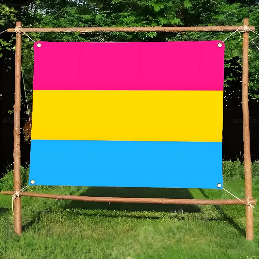 Limitless Inclusive P-Pansexual Pride Flags Borderless four-ring ornament indoor outdoor decoration effortless to hang