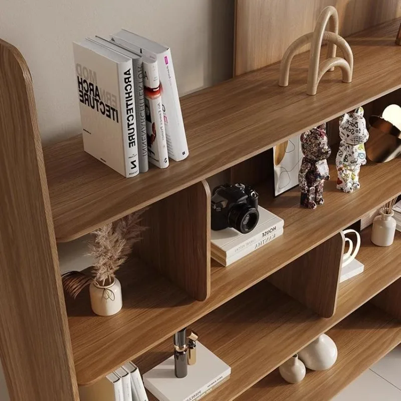 Modern Chinese TV background wall mural simple bookcase, floor-to-ceiling bookcase, storage bookshelf removable