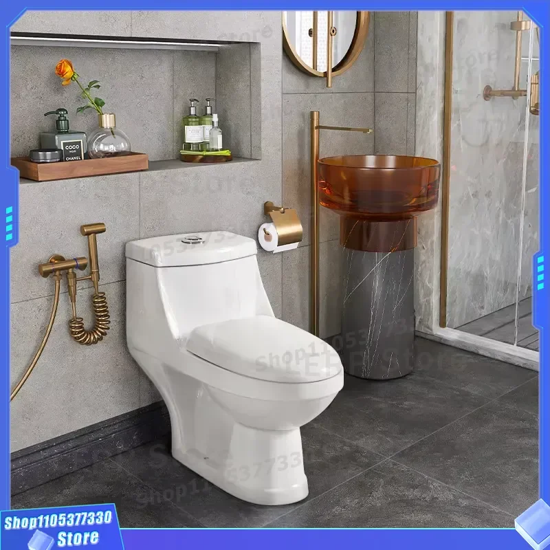 Goodney Modern White Ceramic Integrated Toilet Bowl for Bathroom Sanitary Ware One Piece Floor Mounted Commode High Quality
