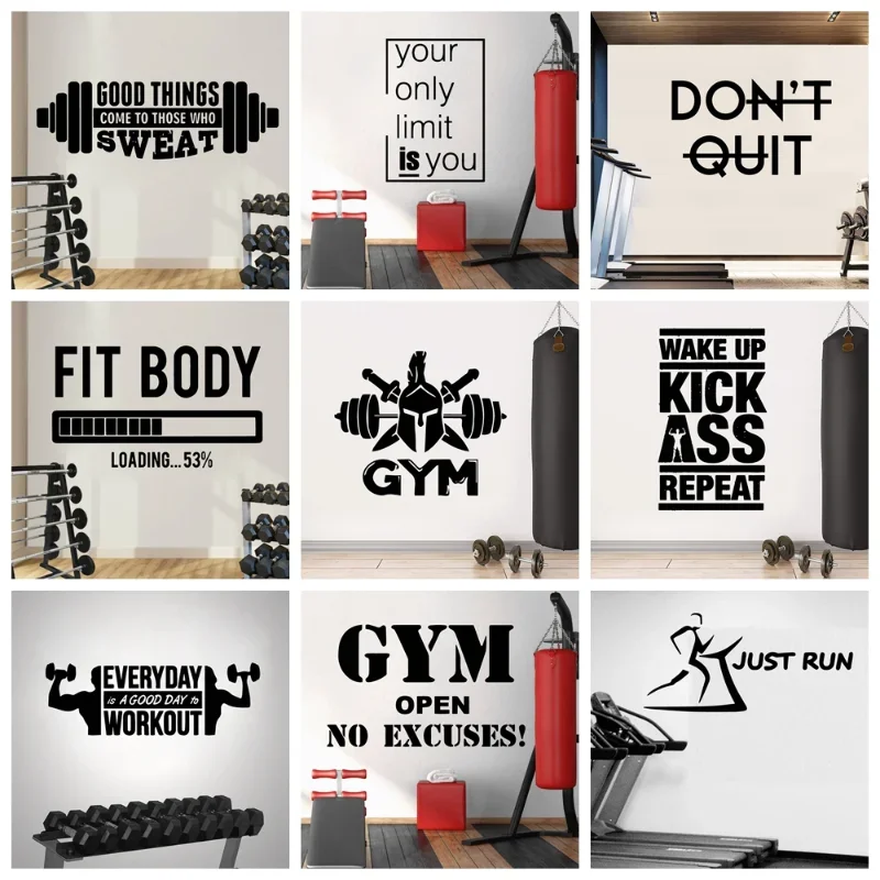 Personalized wall stickers with inspiring gym dates, waterproof decorations for children's rooms, bedrooms, and home decor