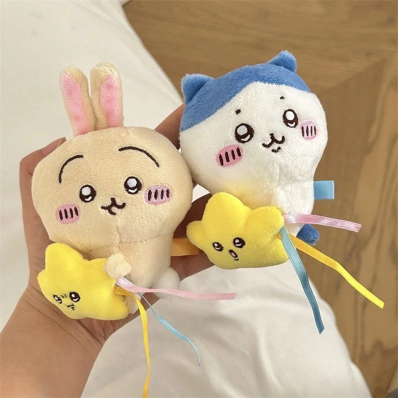 Anime Chiikawassss Usagi Hachiware Keychain Keyring Plush Cartoon Keychains for Bag Backpack Charm Decoration Party Favors Gifts