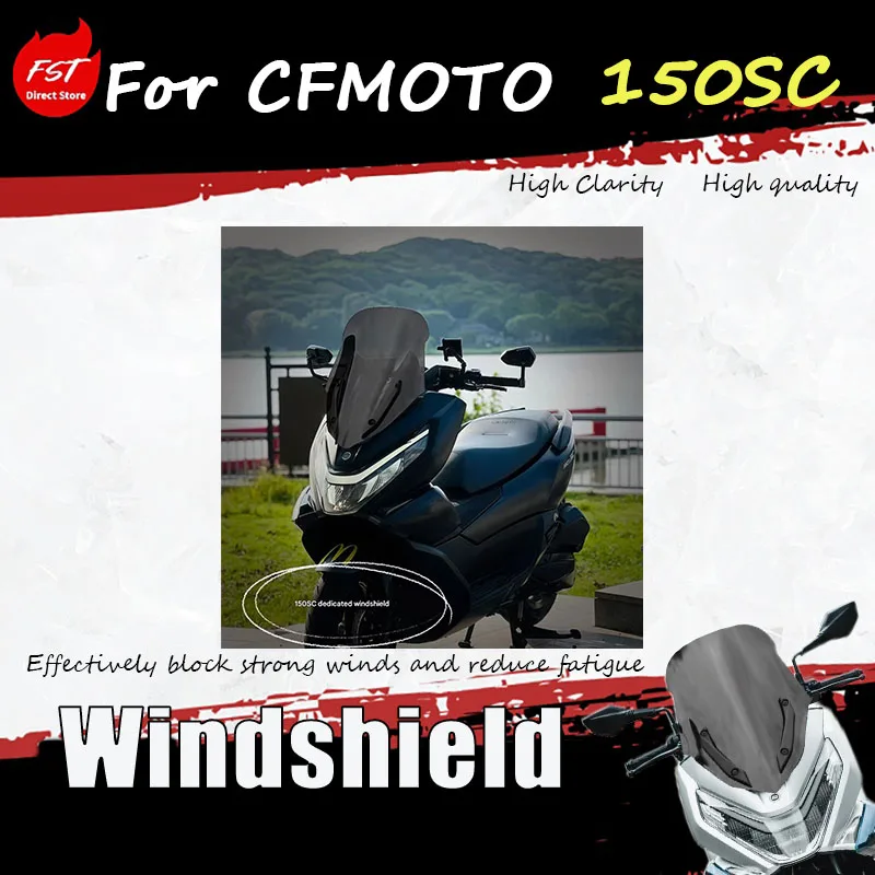 for CFMOTO 150SC Windshield - Replica of TMAX Windshield, 150SC Enhanced Windshield Modification Accessories