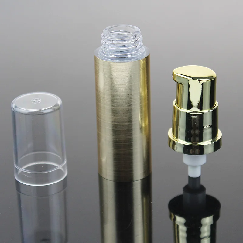 10/30pcs Luxury 5ml 10ml Empty Airless Vacuum Pump Bottle Gold Silver Refillable Bottles for Travel Cosmetic Lotion Container