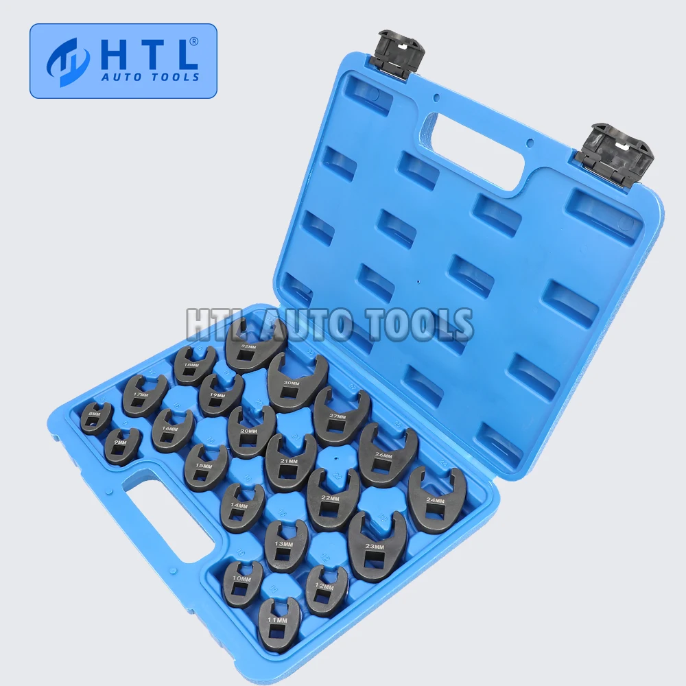 Krähenfuß-Schlüsselsatz 1/2" und 3/8" Antrieb, Bördelmutter-Krähenfuß-Schlüsselsatz, metrisch 8-32mm, 6-kant Krähenfuß-Schlüsselsatz