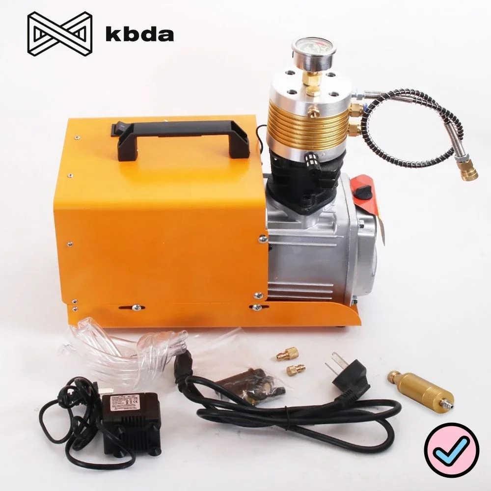 KBDA Dh08 4500Psi 300Bar PCP Air Compressor High Pressure Portable Electric Compressor for Diving Scuba Airgun Rifle 0-6.8L