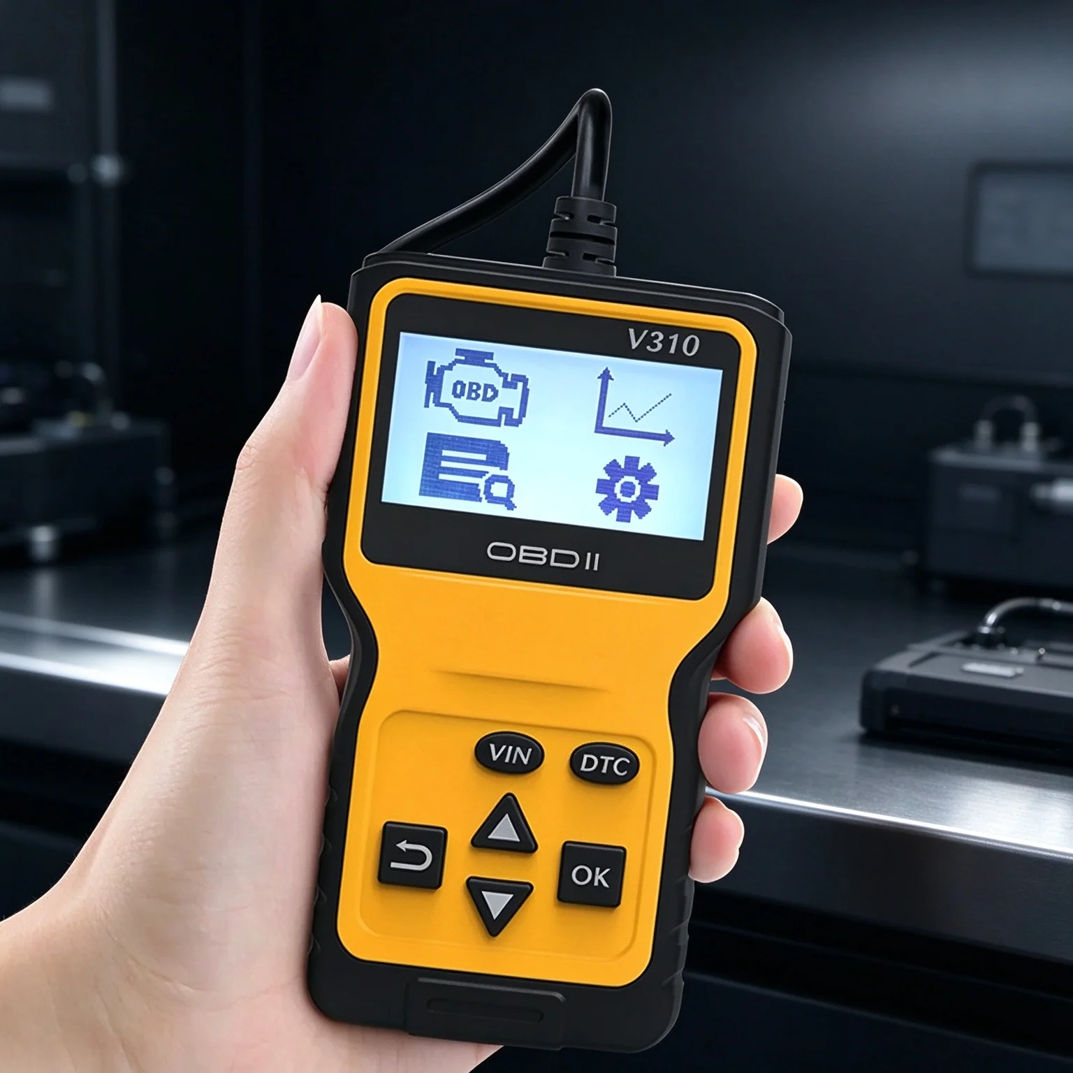 V310 Automotive OBD2 Diagnostic Scanner Digital Display Auto Engine Fault Code Reader Vehicle Error Clear Tool