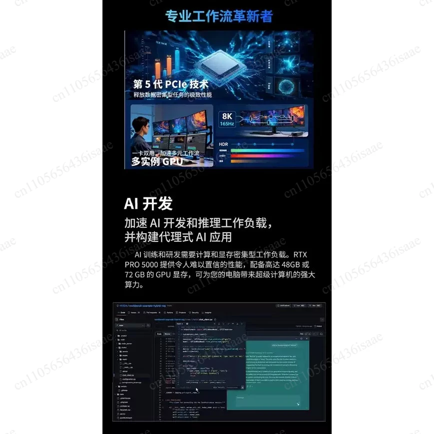 Professional GPU RTX PRO 5000 Blackwell 48GB for Design & Rendering