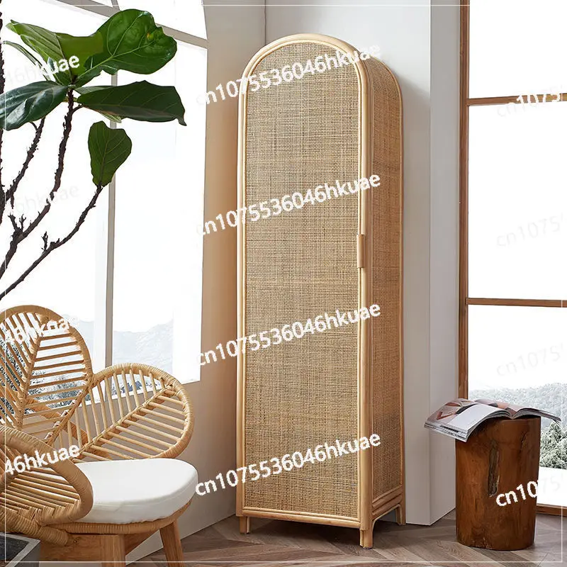 

Ins однодверный шкаф из натурального ротанга, бытовой шкаф для спальни, проживания в семье, маленькая квартира, шкаф для хранения одежды