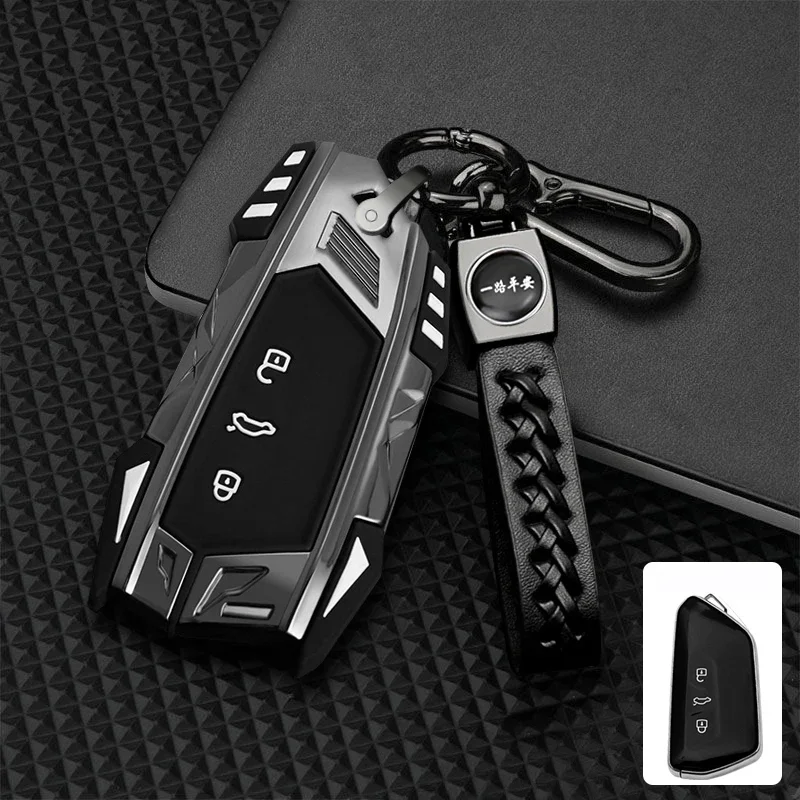 

Zinc Alloy Car Key Case Cover Shell For VW Volkswagen Golf 8 2020 Skoda Octavia A8 2021 SEAT Leon MK4 Holder Accessories