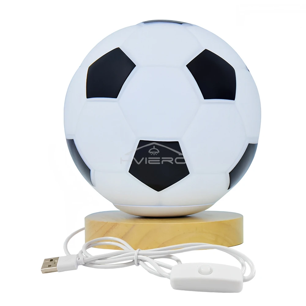 1PCS 3D ฟุตบอล Night Light ห้องนอนเดสก์ท็อปตกแต่งฟุตบอลโคมไฟแบตเตอรี่ Perfect Gift สําหรับวัยรุ่นตกแต่งหลอดไฟของขวัญ