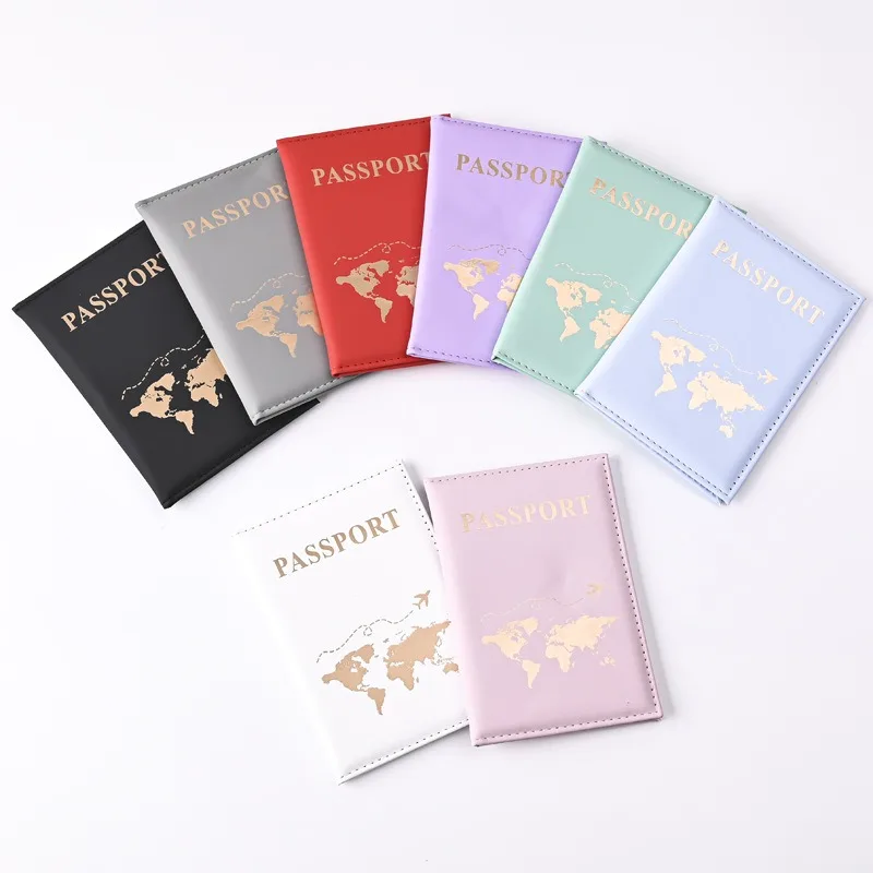 1PCS PU Leather Passport Cover Case Card Holder Bags Fashion Wallet Lightweight Travel Accessories for Flight for Women or Men