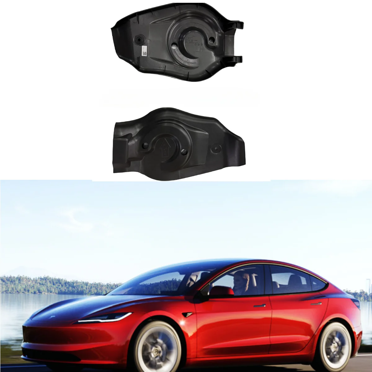 

2024 for Tesla Parts MODEL 3 Highland Chassis Suspension Rear Lower Swing Arm Guard Shock Cover Trim