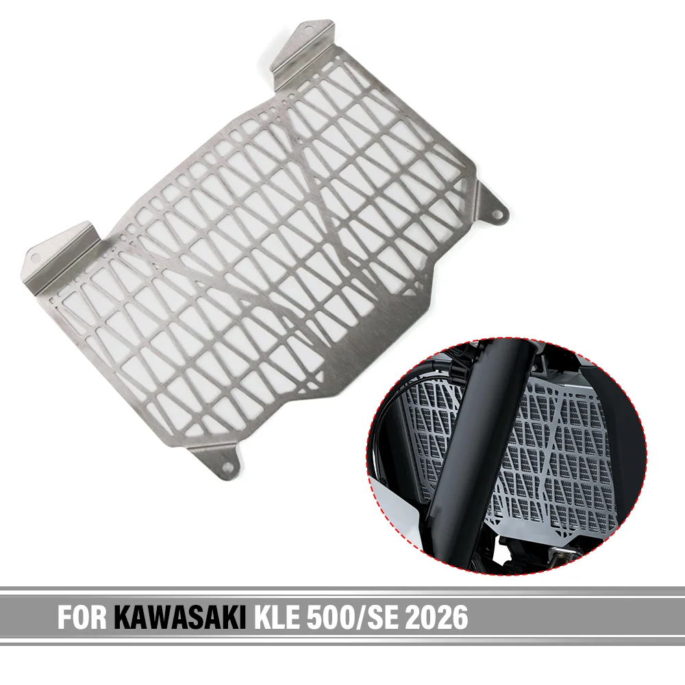 Motorcycle Accessories Radiator Screen Radiator Grill Guard 2026 For KAWASAKI KLE 500 KLE500 SE Water Tank Cooler Mesh Guard