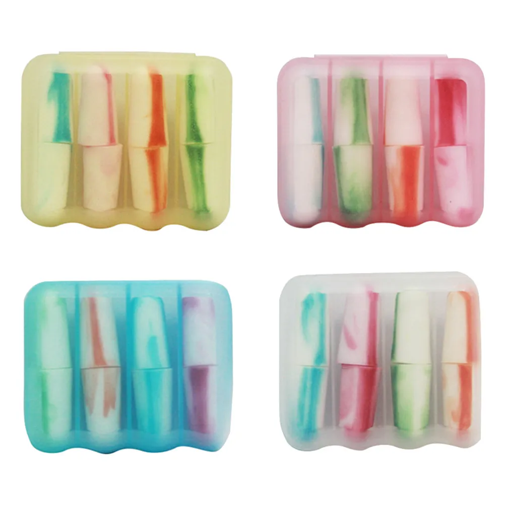 4Pcs Premium Low-Pressure PU Sleeping Earplugs Tapered for Small Sensitive Ears Noise Reduction Ear Plug for Studying Work