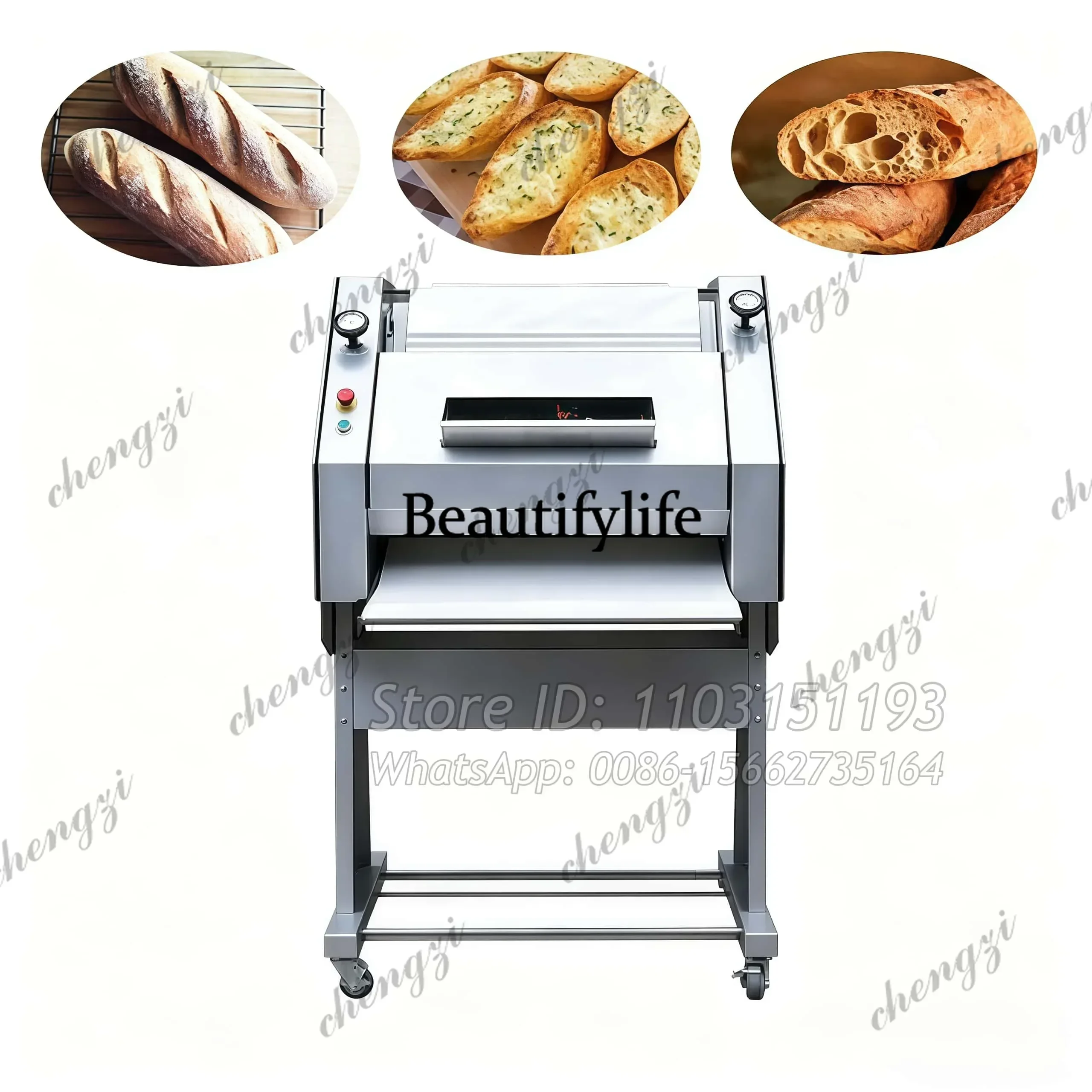 French Bread Roller Forming Machine Toast Stick Maker Dough Moulder Loaf Toast French Bread Dough Croissant Baguette Machine