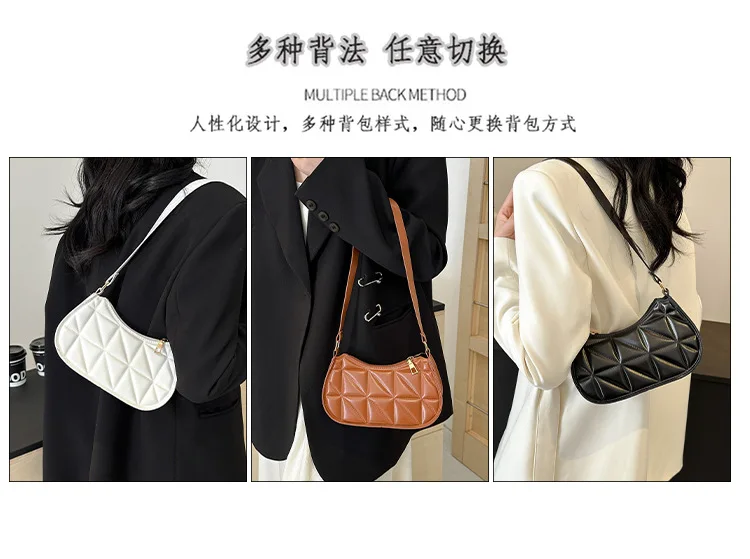 Retro Casual Frauen Totes Schulter Taschen Mini Mode Weibliche Unterarm Einkaufstasche Weibliche Leder Einfarbig Handtasche für Frauen – Detail 11