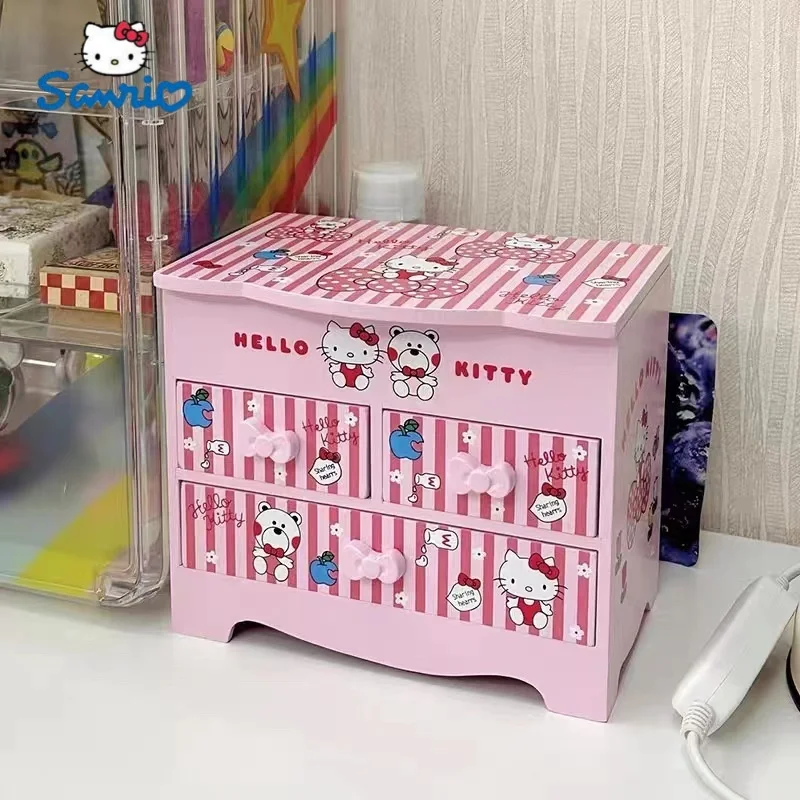 Sanrio Series Anime Peripheral Practical And Cute Pink Storage Object Box For Collecting Decorations For Girls' Birthday Gifts