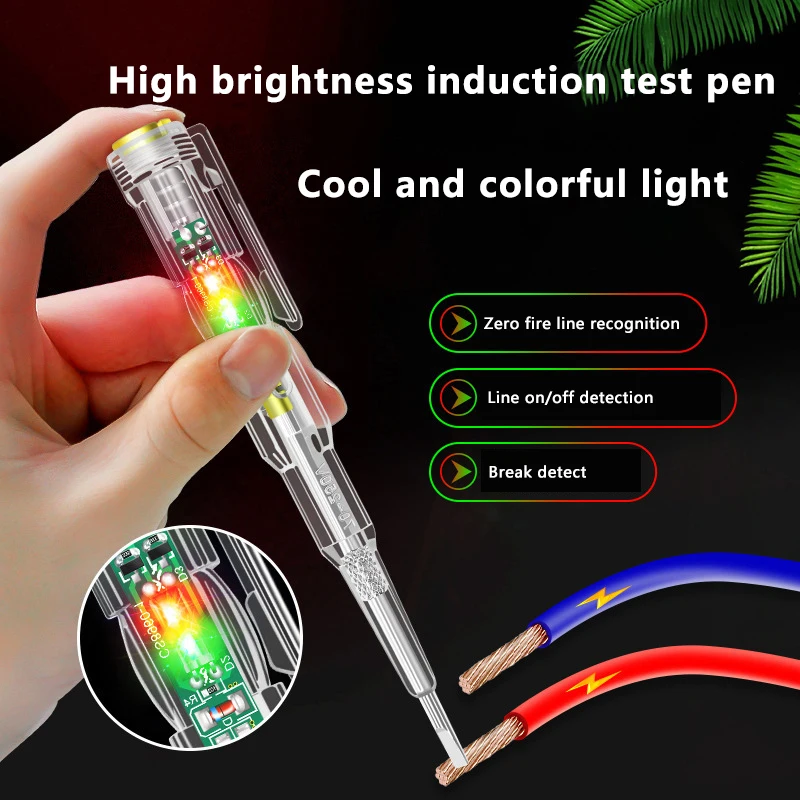 Gloednieuw Circuit Vermogensdetector Indicator AC70-250V Contactloze Spanningsdetector Pen Slimme Elektrische Testpen