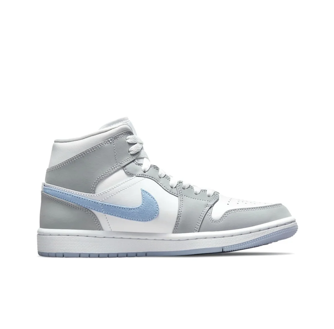 Buty do koszykówki Nike Air Jordan 1, średni krój, zapatillas de mujer Casual tenisówki białe