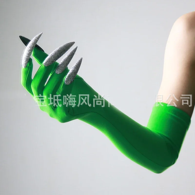Archi Handwork Multicolour Animal Bright Powder Nails Paw Gloves Dragon Lady Vampire Witch Halloween Dark Demon Cosplay
