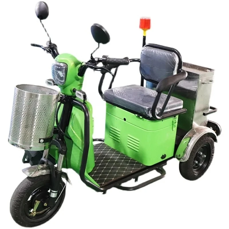 

Быстрый пикап для мусора из нержавеющей стали 304, небольшой электрический трехколесный грузовик для очистки и санитарии