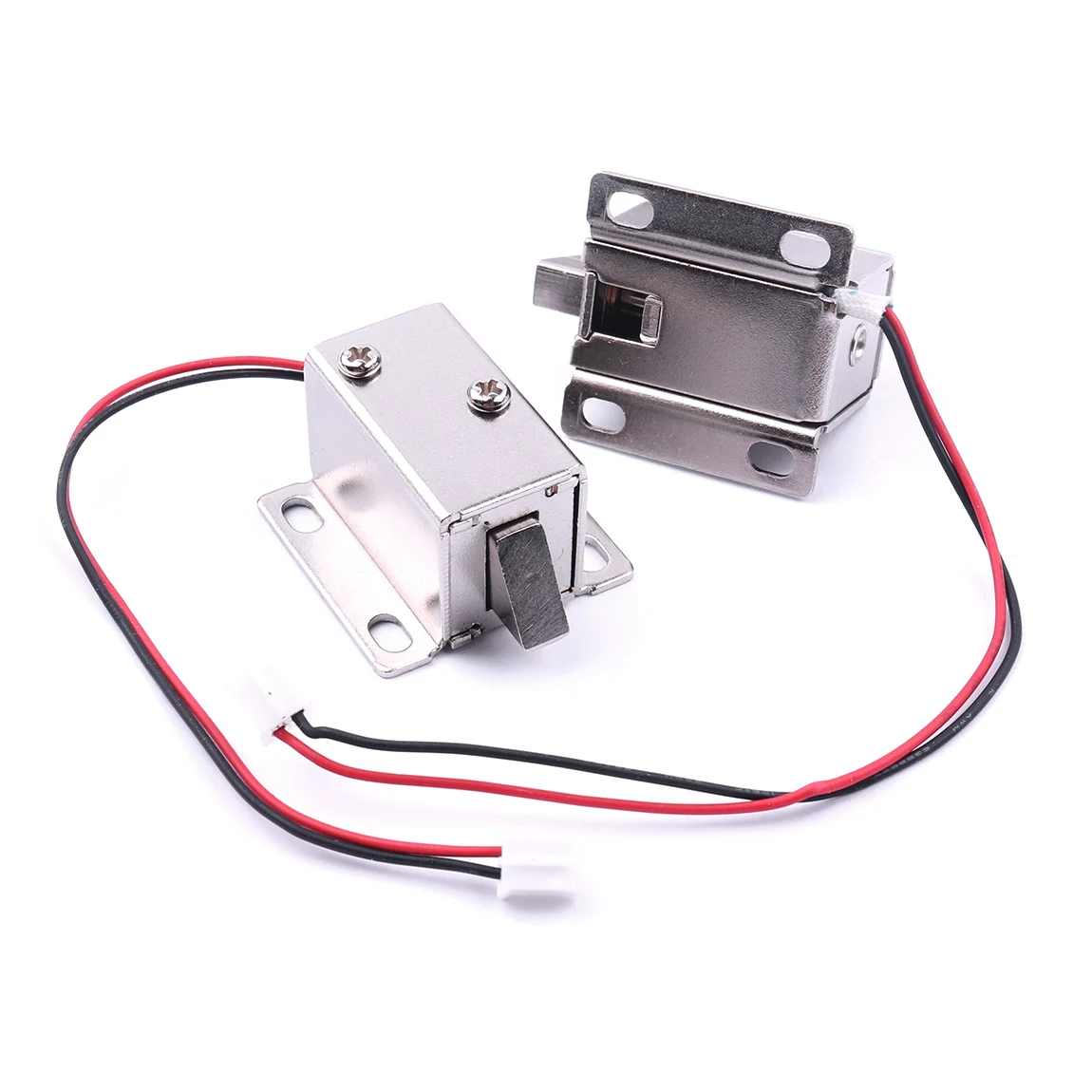 2pc Electromagnetic Solenoid Lock,DC 12V Door Drawer Tongue Down Slim Design Assembly Magnetic Lock for Cabinet Door Drawer