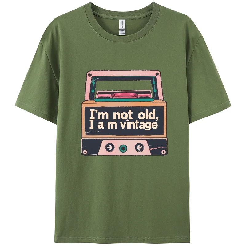 Women Round Neck Casual Graphic T-Shirt Vintage American Top Sweatshirt Men High Quality 100% Cotton Short Sleeves