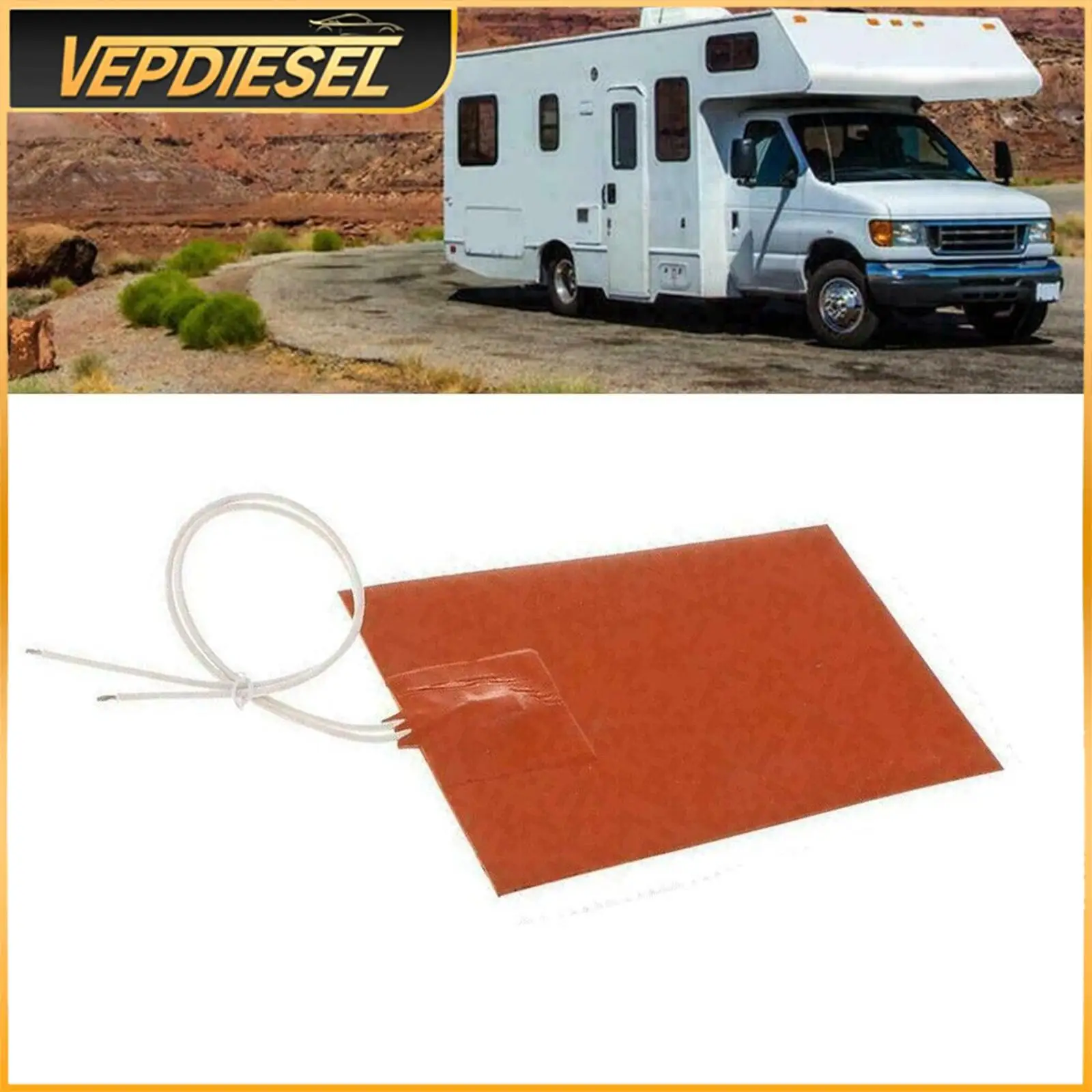 100W Water Holding Tank Heater Pad For Car SUV Truck Camper Motorhome W5Z5 Thermostat Auto V9M0 Oil Pan Sump Tank Heated Plate