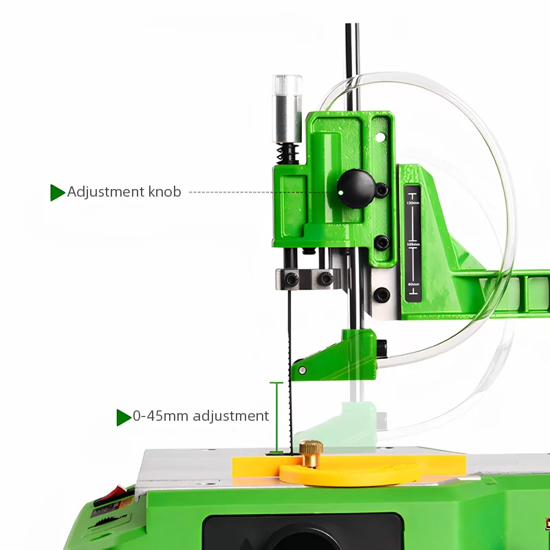 Seghetto alternativo per sega curva da tavolo elettrico Seghetto alternativo per piccola lavorazione del legno per uso domestico Macchina da taglio per incisione cava Sega a filo per latte multifunzionale