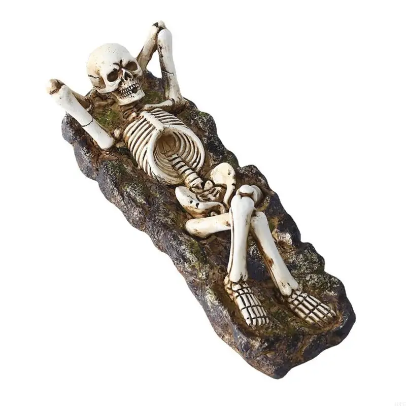 

16FC Skull Incense Holder for Creative Incense Tray Stand for Home Bedroom Office Decoration Meditation