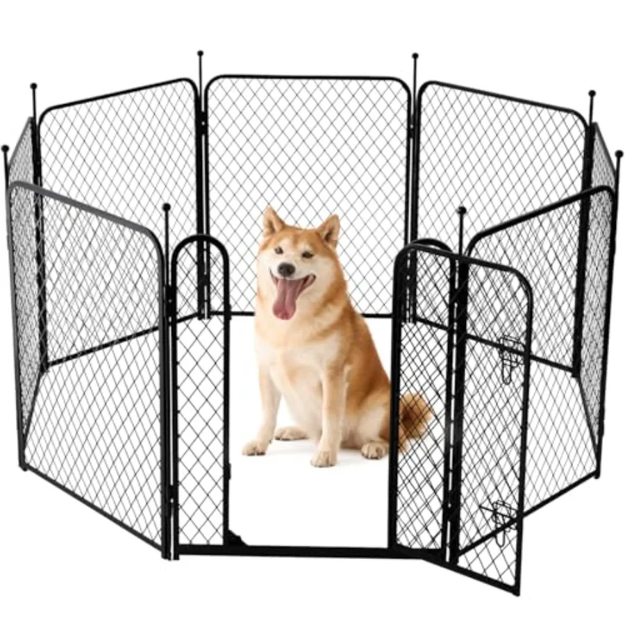 

Металлический манеж Paw Safe для собак: безопасный, переносной, с дверцей, для маленьких и средних пород, с сеткой Diamond Mesh