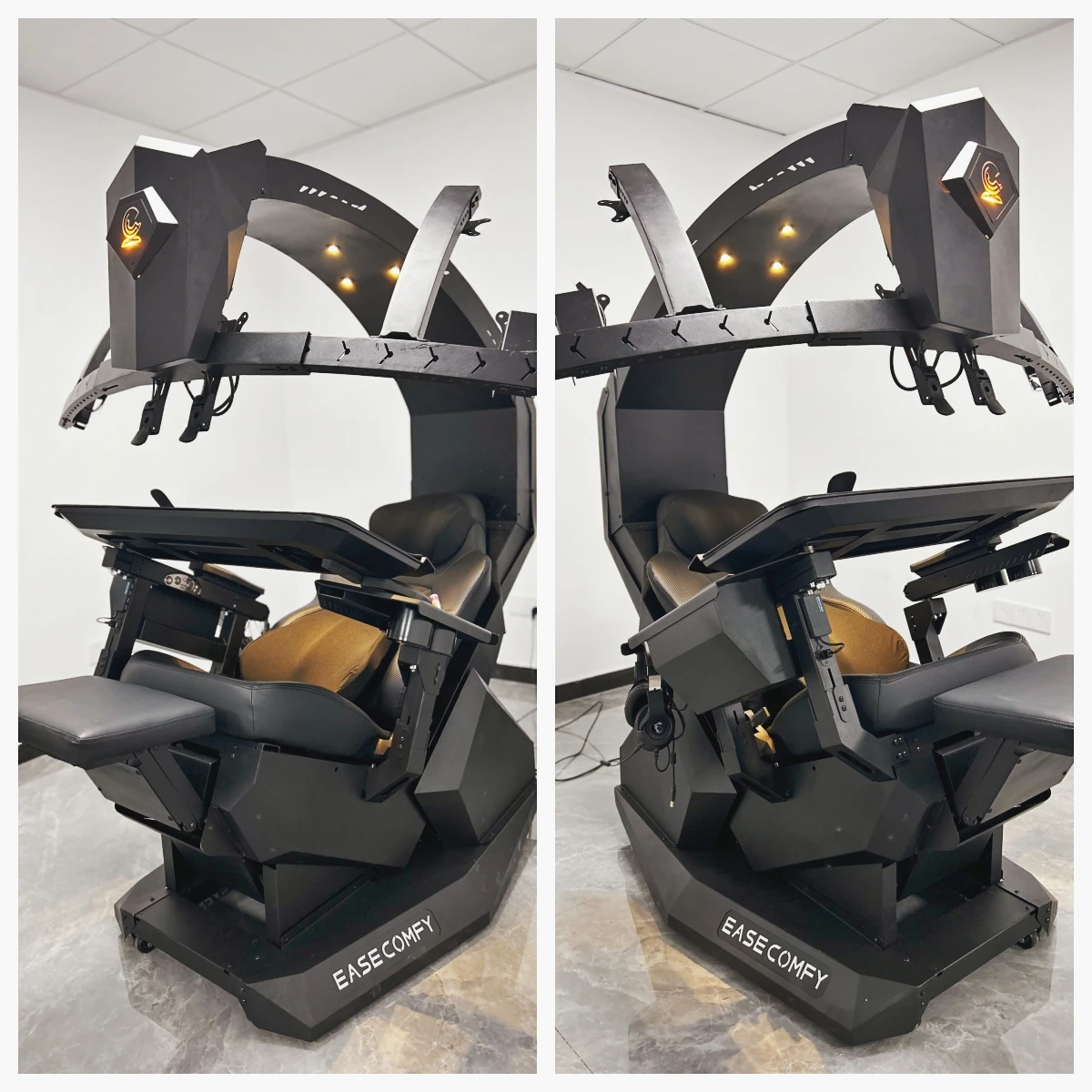T2  Ergonomic High Back zero Gravity Recline Workstation Computer Cockpit zero Gravity Gaming Cockpit