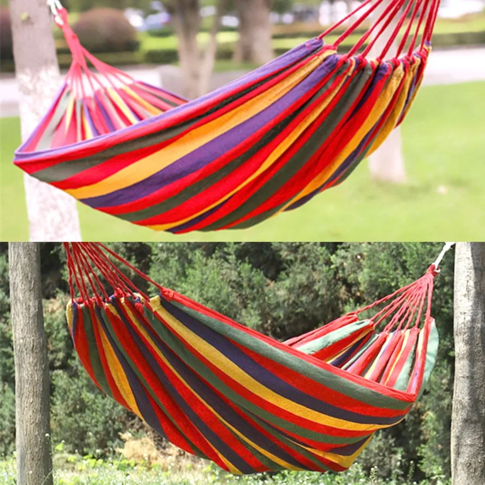 0.8-meter Single Outdoor Hammock, Outdoor Camping Equipment, Colorful Canvas Hammock, Hanging Chair