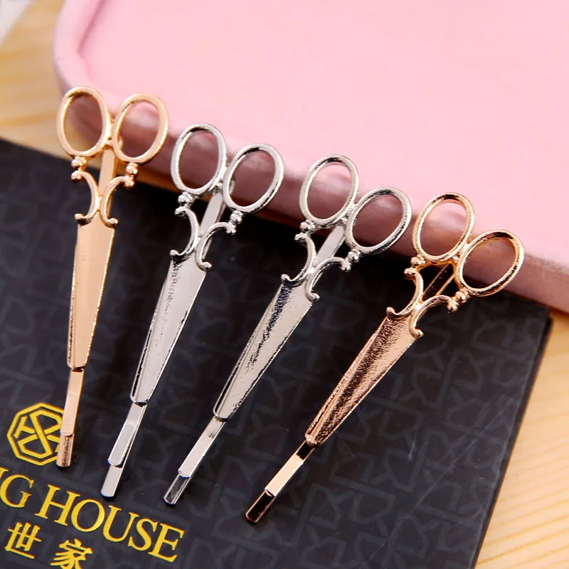 Frauen Gold Schere Haar Clip Frisur Lustige Styling Werkzeug Hairgrip U Form Haarspange Haarspangen Frauen Originalität Haar Zubehör – Detail 8