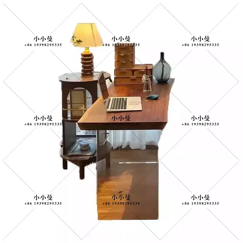 Black walnut large board tea table ash wood balcony table tea table living room suspension