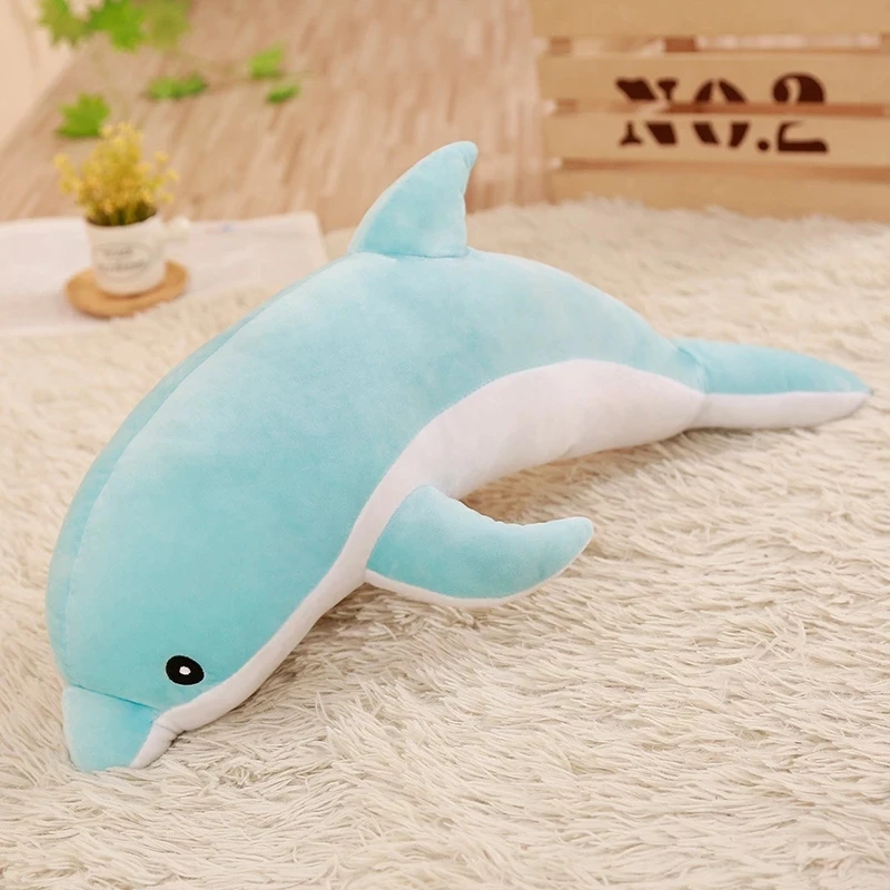 Neue 30 cm Schöne Delphin Plüsch Spielzeug Gefüllte Weiche Niedlichen Tier Puppen Sofa Decor Baby Kissen Kissen für Kinder Kinder geschenke – Detail 4