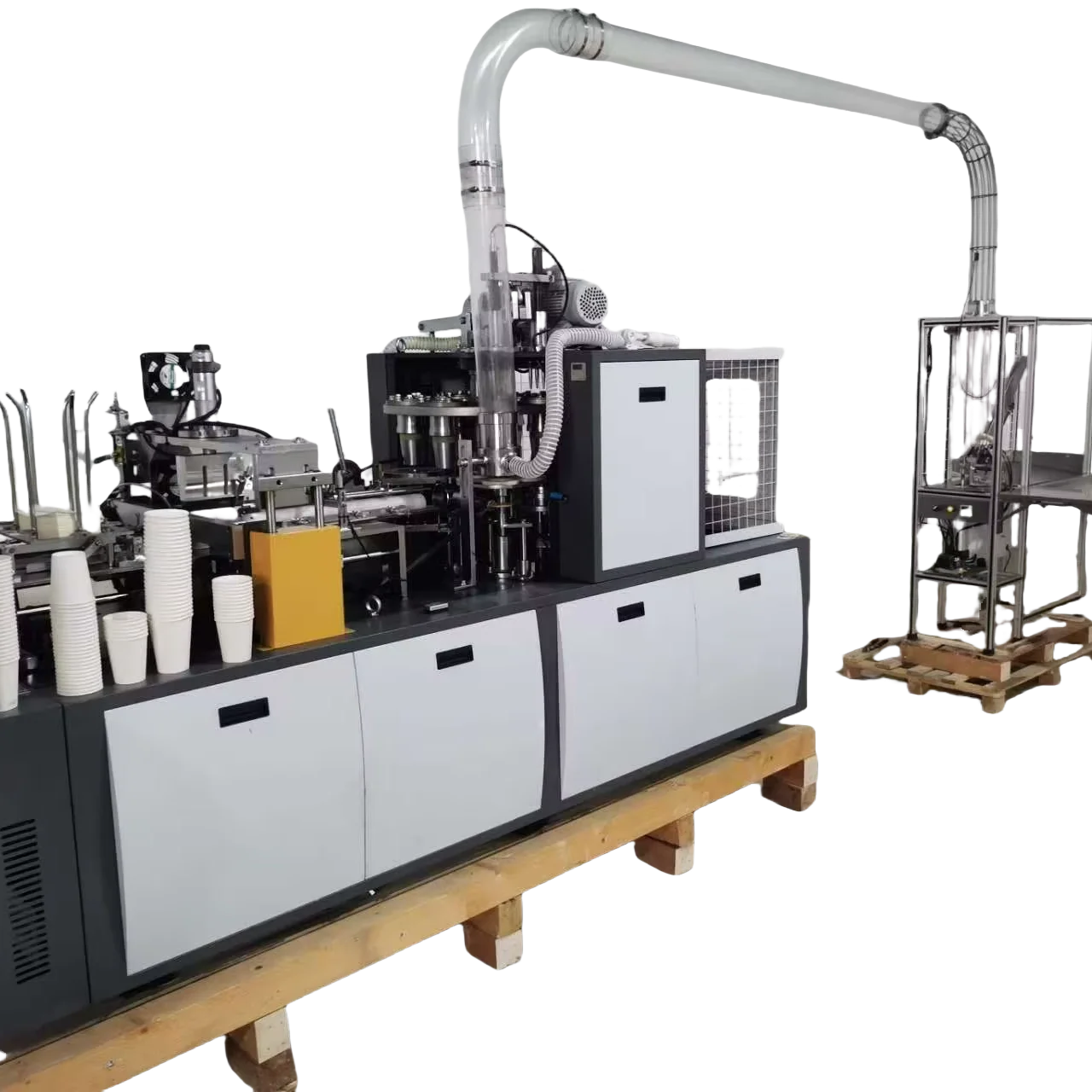 Máquina para fabricar vasos de papel completamente automática con impresión, 16 oz 400 ml para uso doméstico en pequeñas empresas