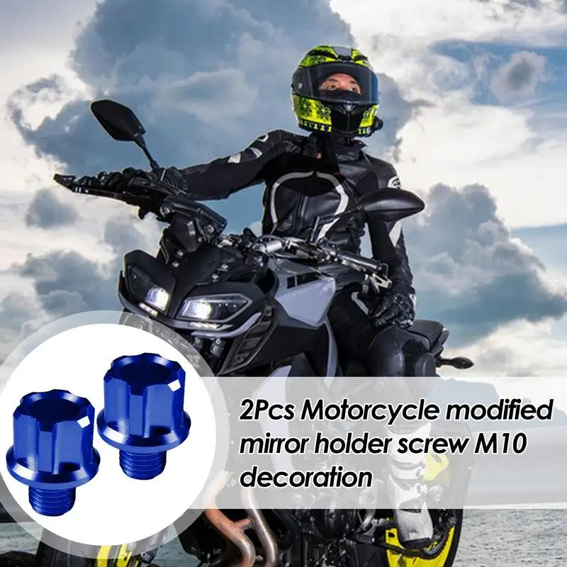 Motorcycle Mirror Adapter Aluminum Alloy Screws For Rear Mirror 2PCS Rearview Mirrors Thread Diameter Converter Motorcycle