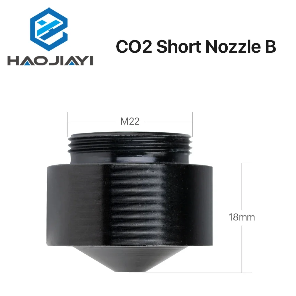 Air Nozzle N02 for Dia.20 FL38.1 Lens CO2 Short Nozzle B with Fitting for Laser Head at CO2 Laser Cutting Machine