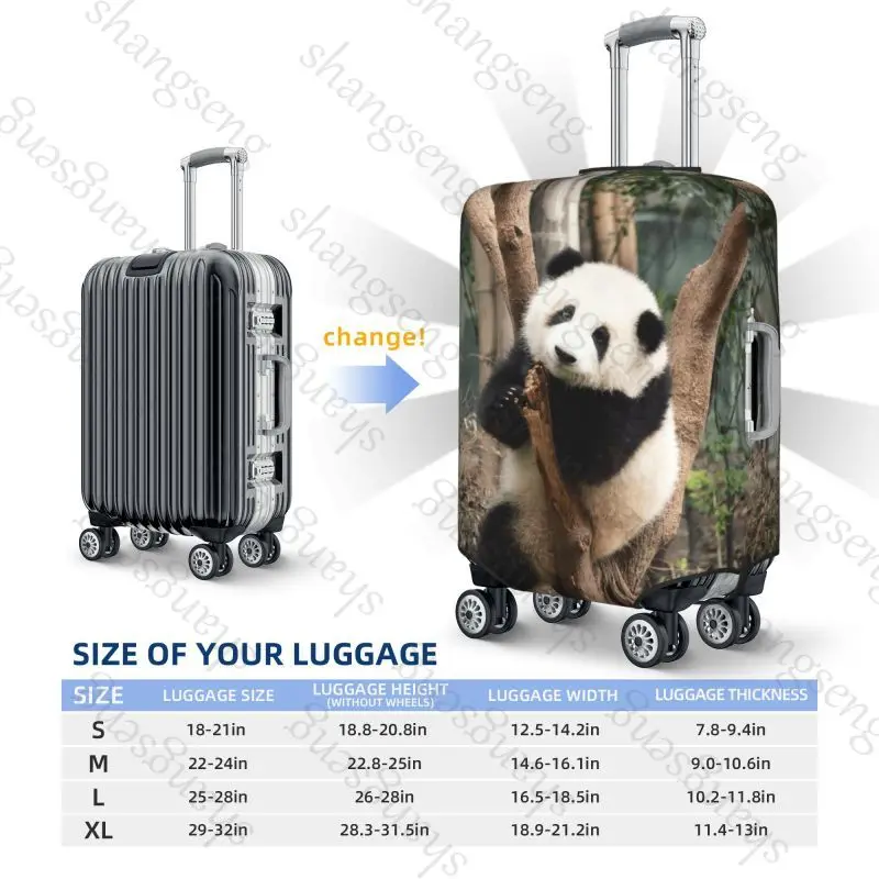 Panda Huahua animal Travel suitcase protective case, suitcase cover, elastic protection, washable Luggage cover, 18-32 in