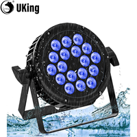 U`King LED Par Lights IP65 Waterproof Stage Light 18X10W RGBW 4IN1 Uplighting DMX Control Wash Lightor For Outdoor Club KTV Show