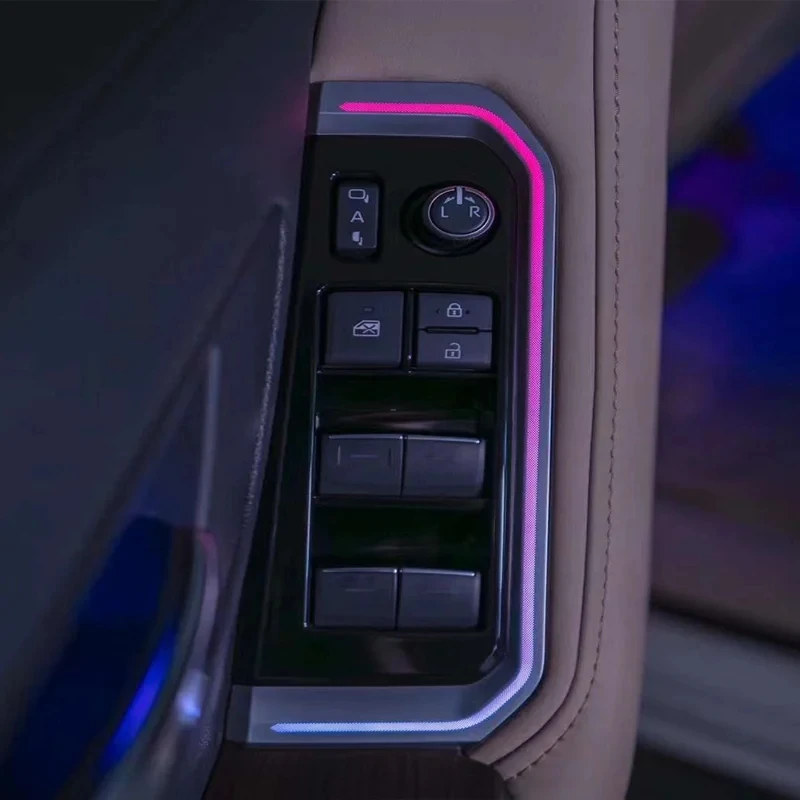อัพเกรดไฟตกแต่งภายในรถยนต์ Symphony LED 256 สี สำหรับ Toyota Land Cruiser LC300 ปี 2022-2023 ชุดอุปกรณ์ตกแต่งบรรยากาศ