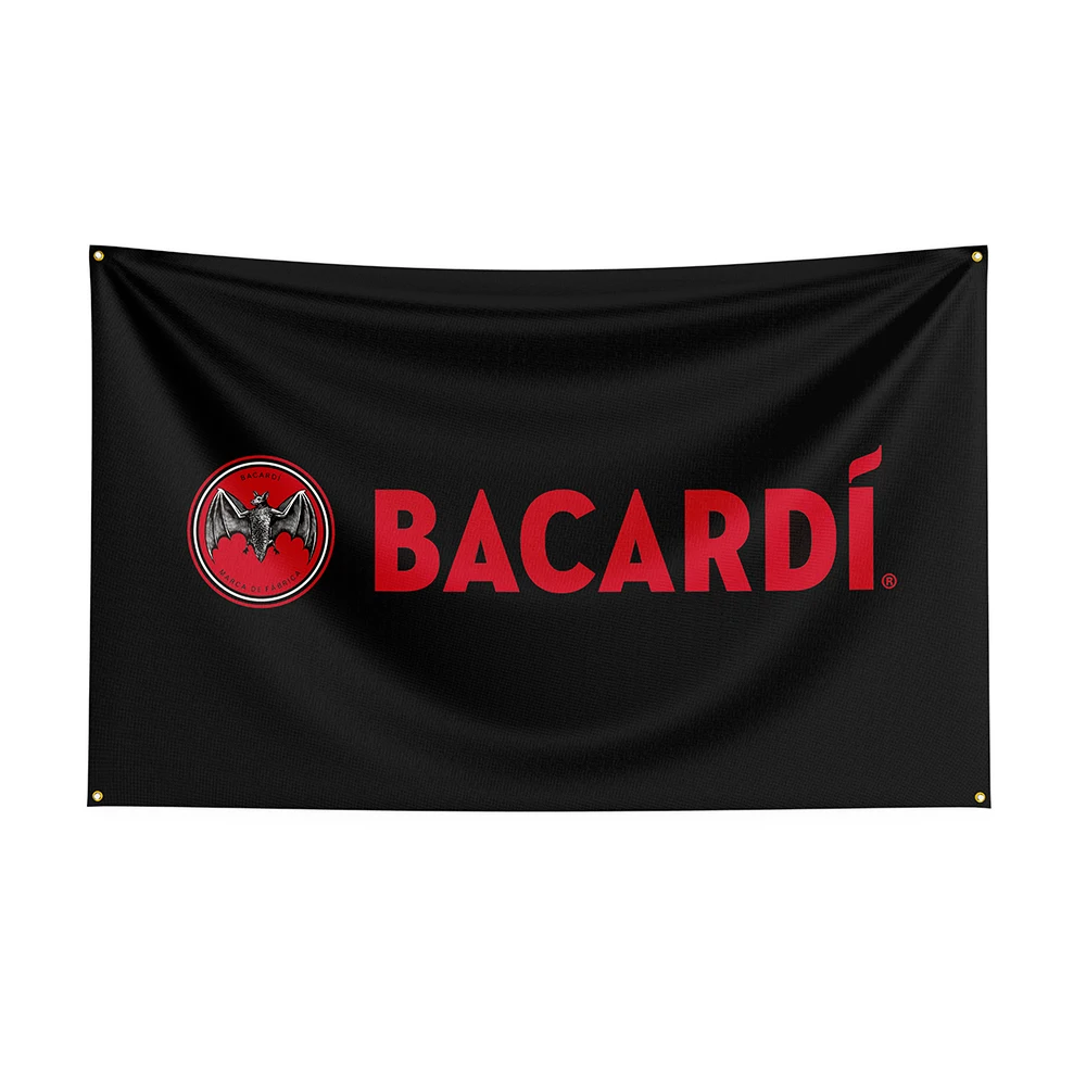 

90x150cm Bacardis Flag Polyester Printed Alcohol Banner For Decor