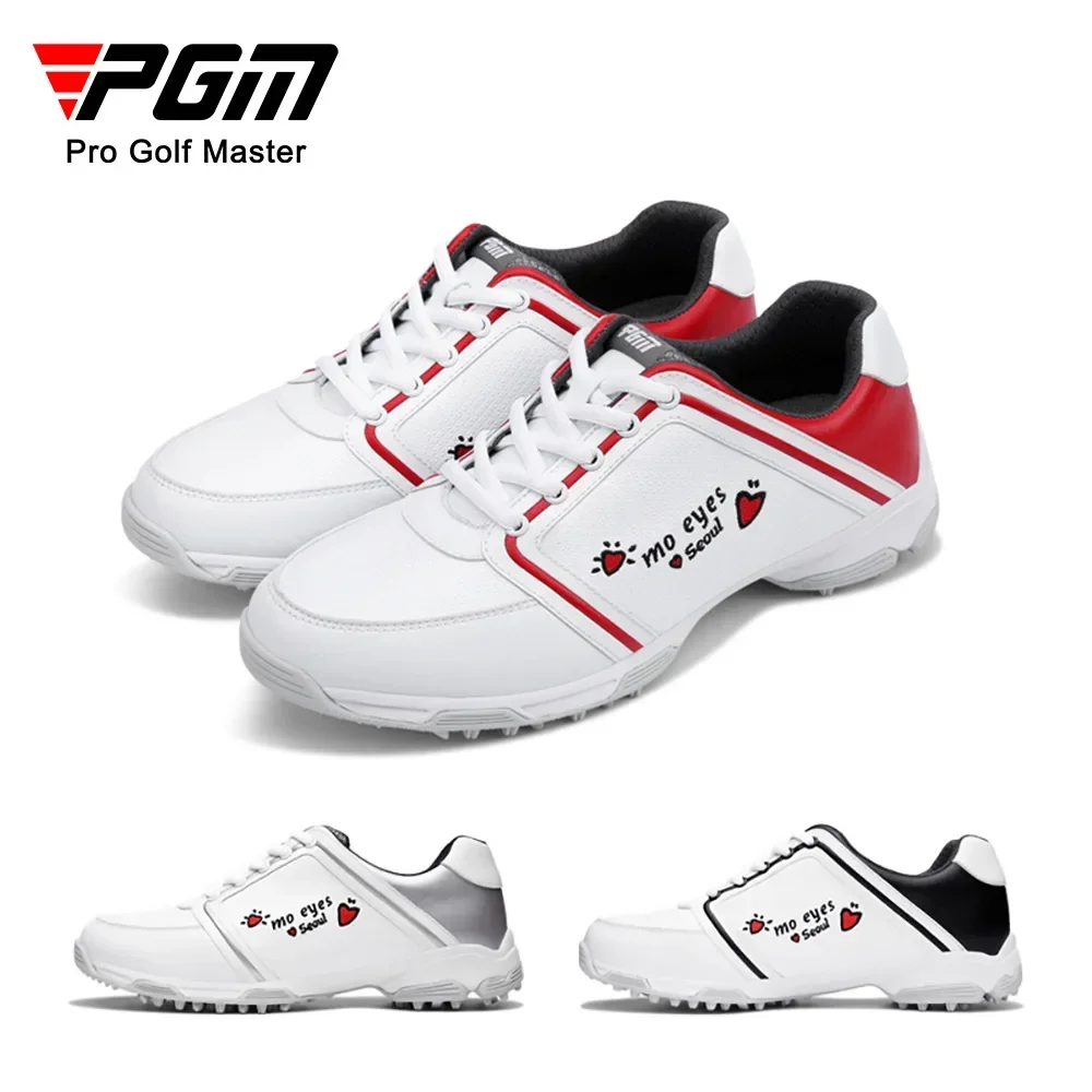 

PGM Golf Shoes Women's Waterproof Shoes Soft Superfiber Material Activity Studs Elegant Women's Shoes